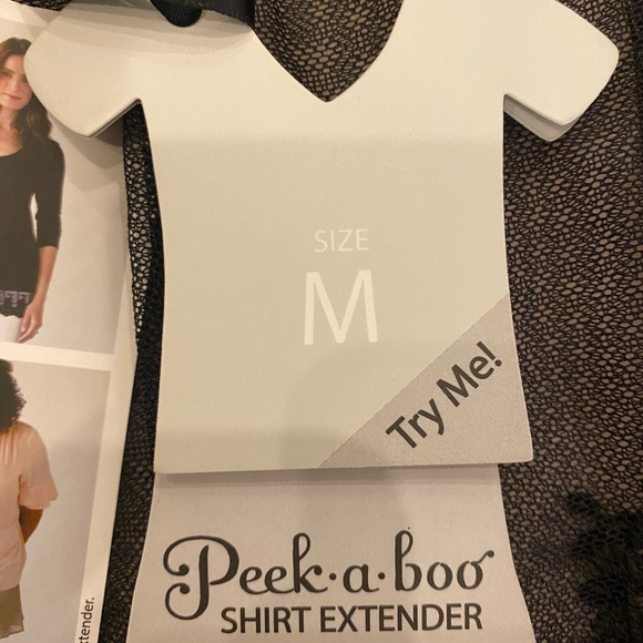 Peek a boo black shirt lengthener. - Picture 3 of 5